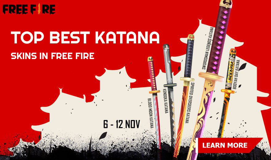 Top best Katana skins in Free Fire