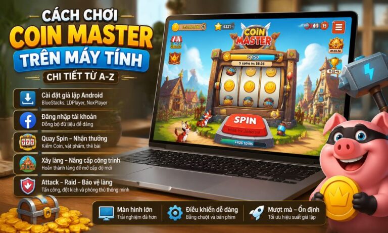 Cách chơi Coin Master trên máy tính chi tiết cho người mới