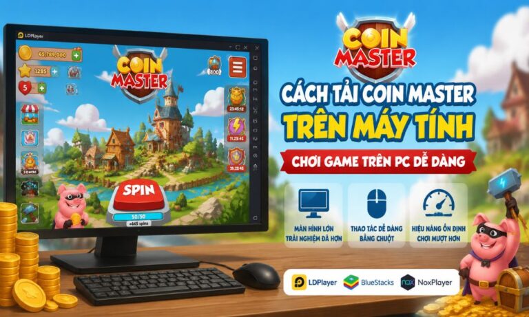 Cách tải Coin Master trên máy tính bằng giả lập Android 