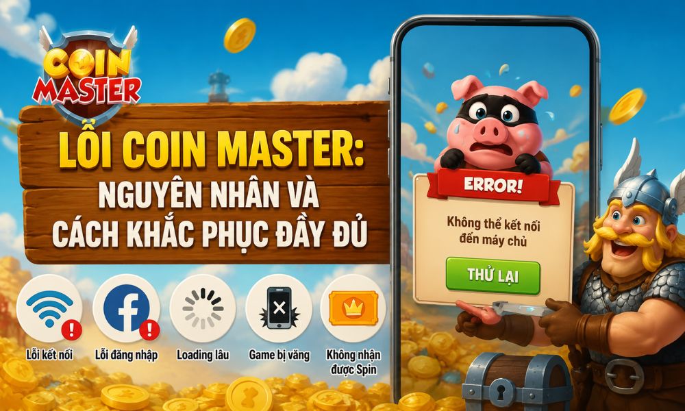 Lỗi Coin Master phổ biến và cách khắc phục nhanh