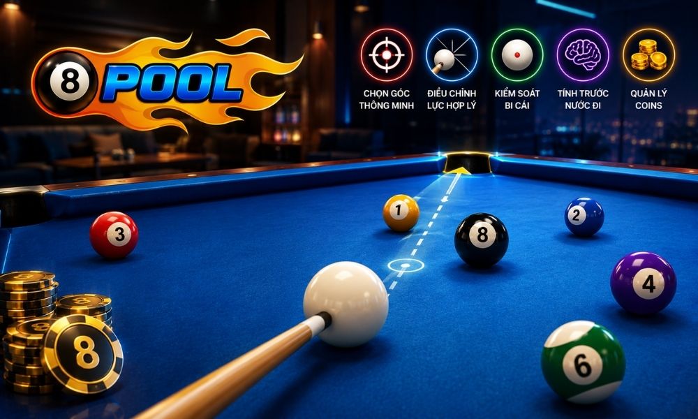 Cách chơi 8 Ball Pool hiệu quả hơn cho người mới