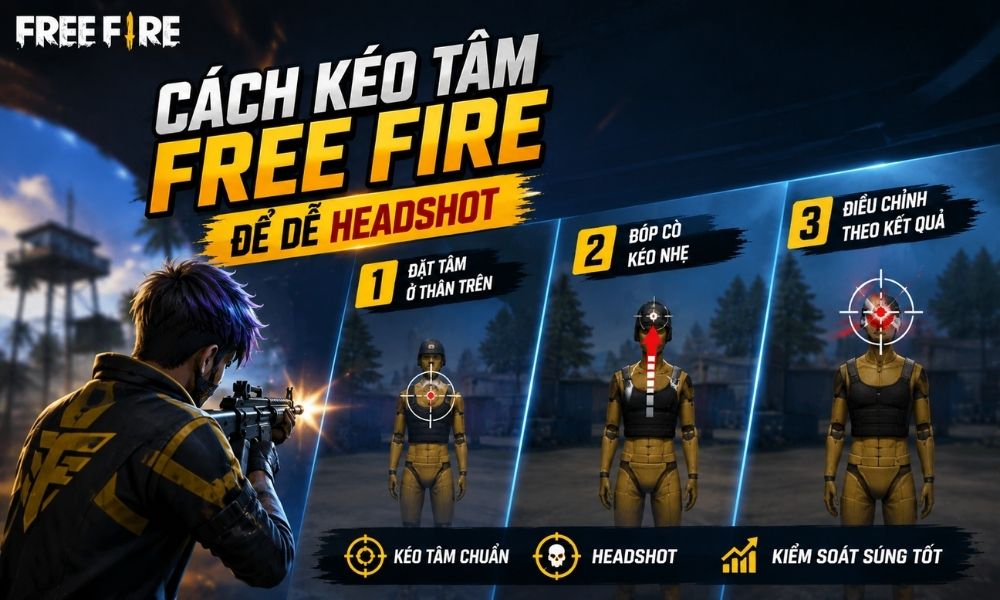 Cách kéo tâm Free Fire để dễ Headshot