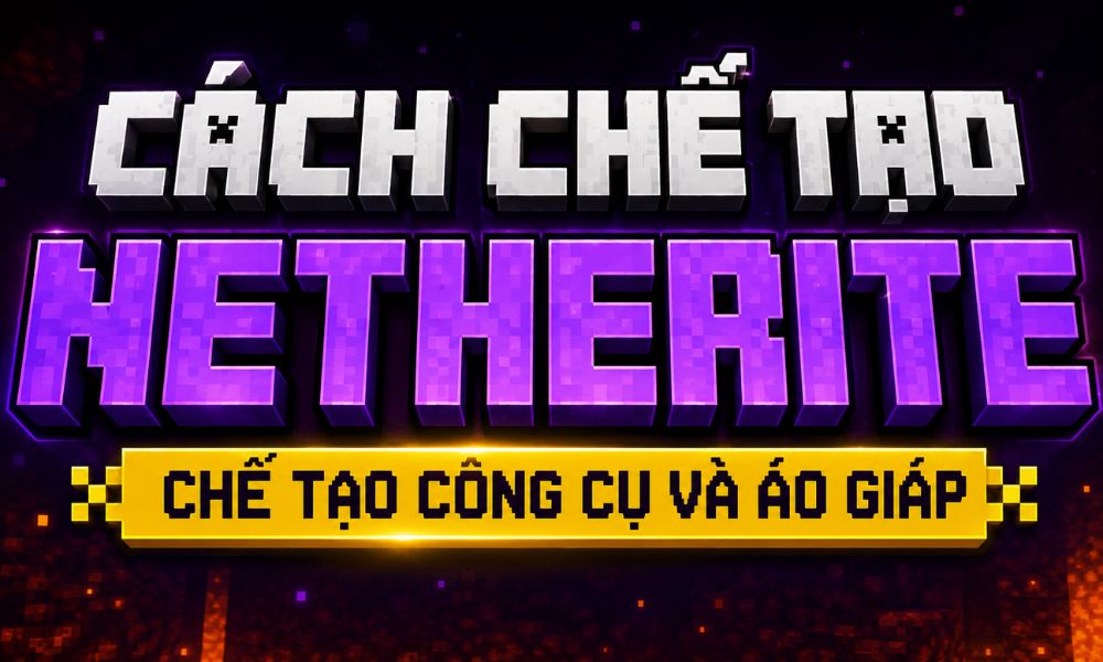 Cách chế tạo Netherite: Chế tạo công cụ và áo giáp