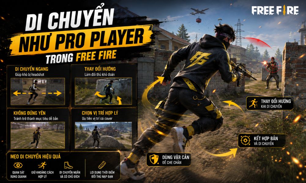 Cách di chuyển như Pro Player trong Free Fire