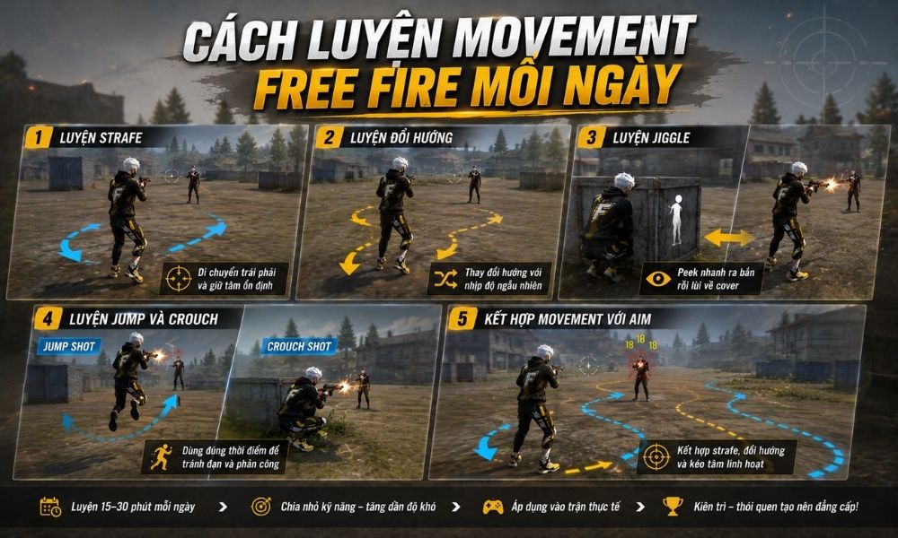 Cách luyện movement Free Fire mỗi ngày