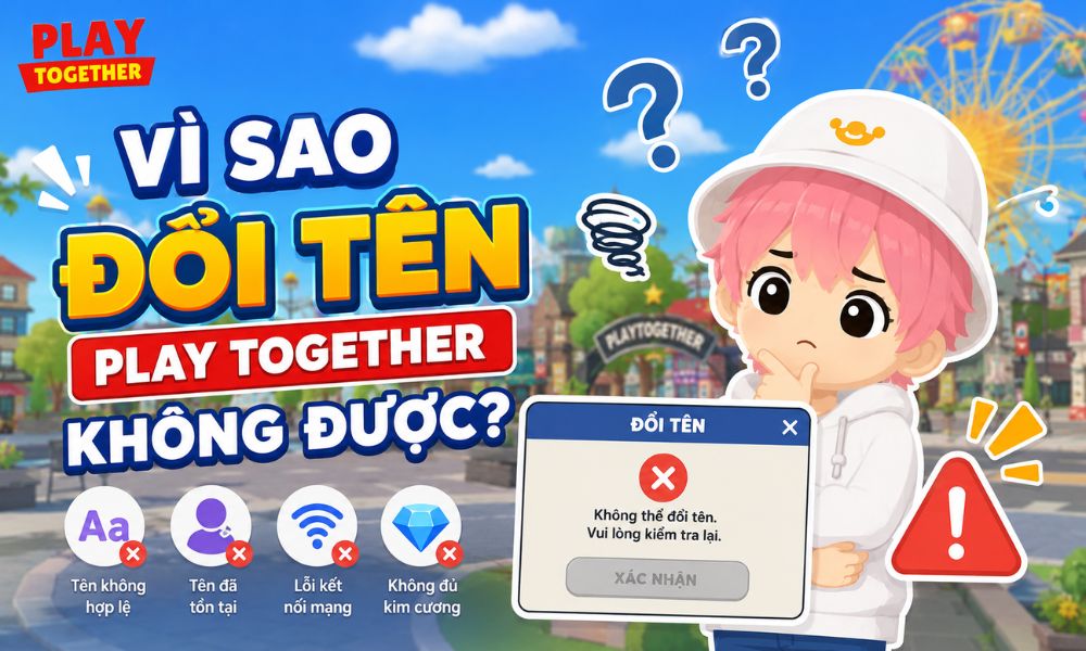 Vì sao đổi tên Play Together không được?