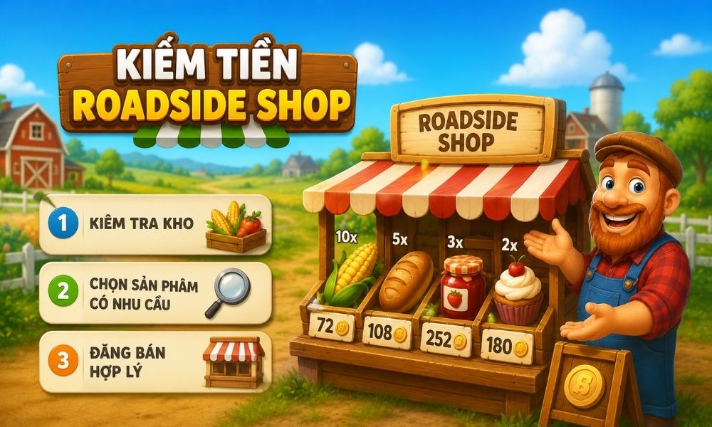 Cách kiếm tiền bằng Roadside Shop