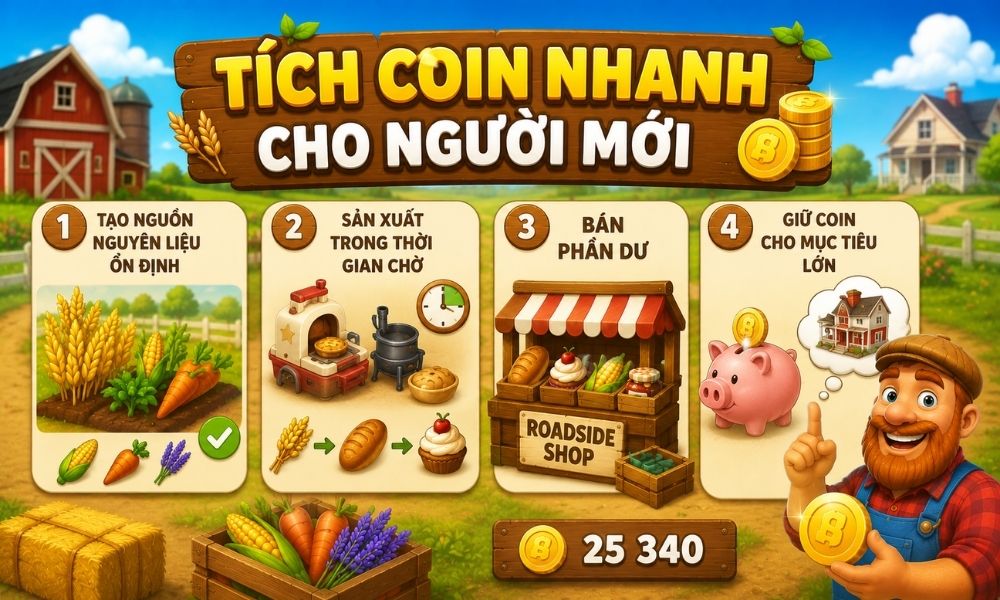 Cách tích Coin nhanh cho người mới