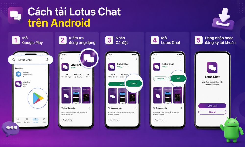 Cách tải Lotus Chat trên Android