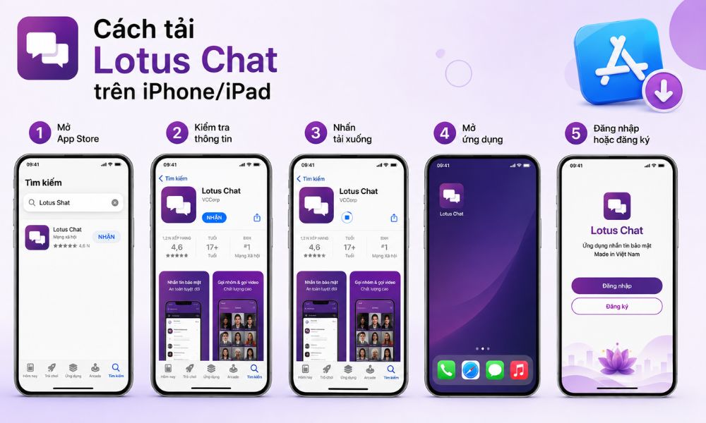 Cách tải Lotus Chat trên iPhone/iPad