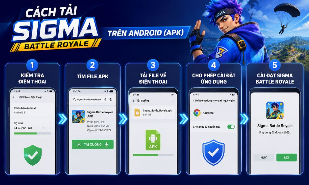 Cách tải Sigma Battle Royale bằng APK