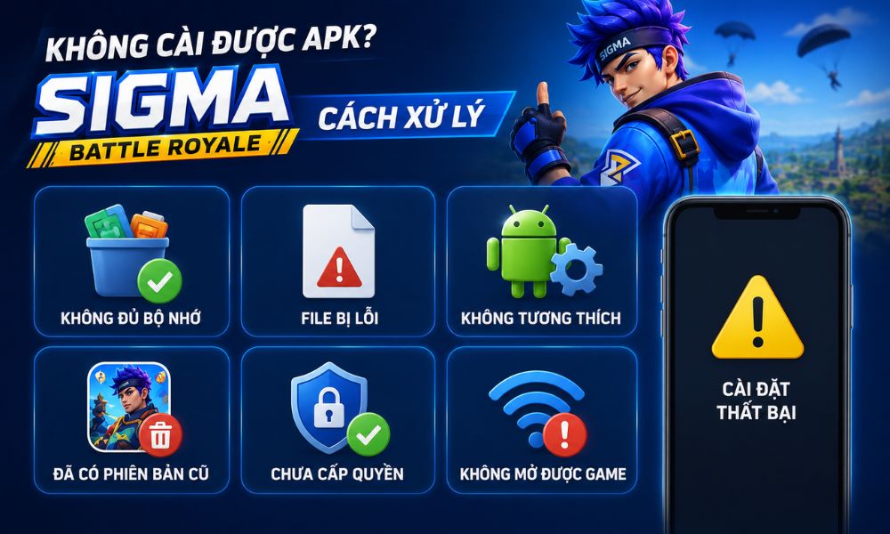 Cách tải Sigma Battle Royale khi APK không cài được