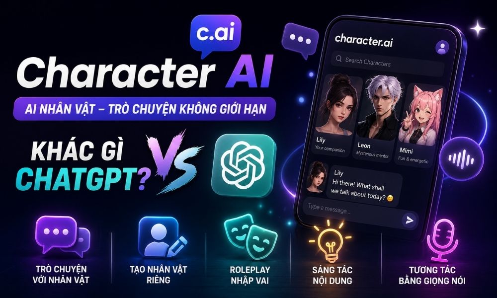 Character AI khác ChatGPT như thế nào?