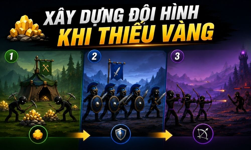 Cách xây dựng đội hình khi thiếu vàng