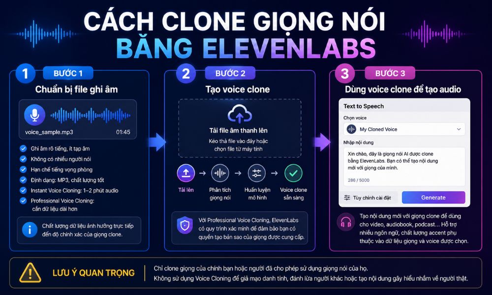 Cách clone giọng nói bằng ElevenLabs