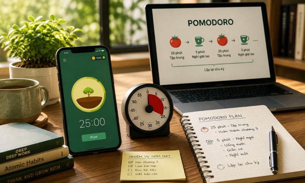 Cách sử dụng Forest theo phương pháp Pomodoro