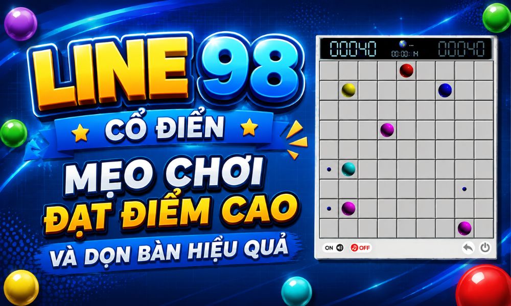 Line 98 cổ điển - Mẹo chơi đạt điểm cao và dọn bàn hiệu quả