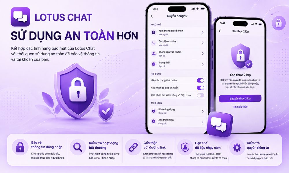 Làm sao sử dụng Lotus Chat an toàn hơn?