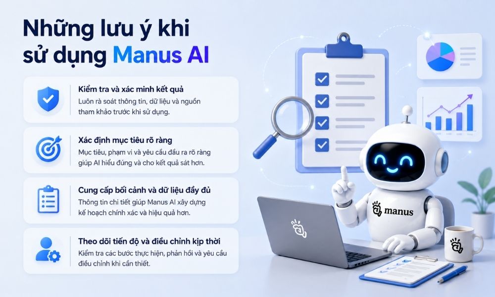 Những lưu ý khi sử dụng Manus AI